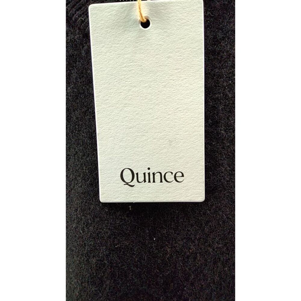 Quince Women Mongolian Cashmere V-Neck Sweater Black S - Picture 3 of 3
